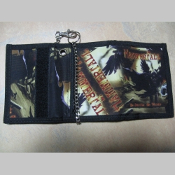 Hammerfall, hrubá pevná textilná peňaženka s retiazkou a karabínkou